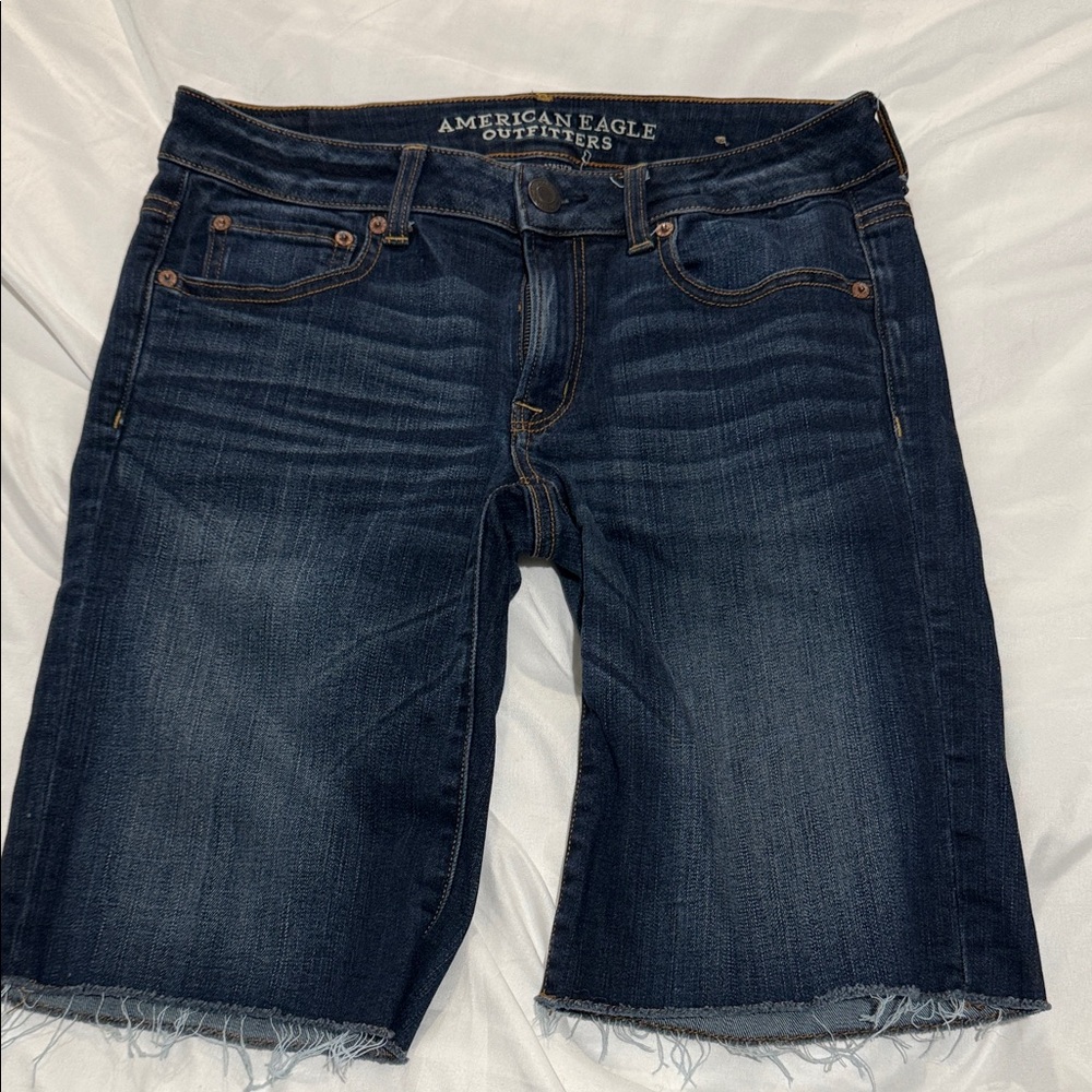 Bermuda Jean shorts dark wash